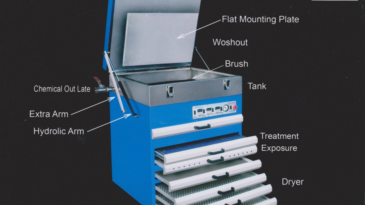 Label plate making machine manufactured by FIP