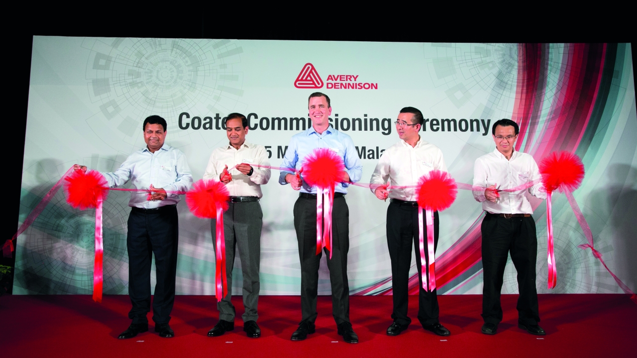 (L-R) Mahesh Pathak, senior director, operations, SAPSSA region, Label and Graphic Materials; Anil Sharma, VP and GM for SAPSSA region, LGM; Mitchell Butier, CEO; Johnny Gao, senior director and GM, ASEAN region, LPM; Tai Kok Keong, director, operations, Malaysia, LPM