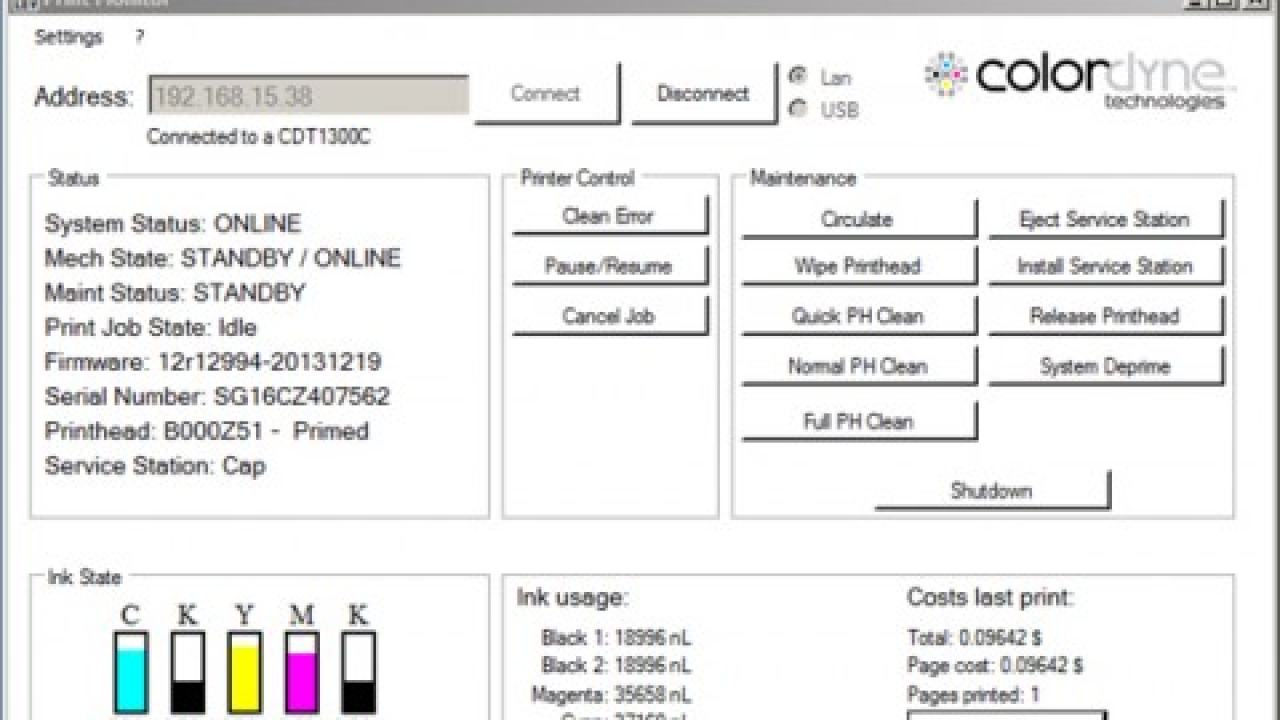 A new print monitor application allows for improved management of CDT’s Industrial Class printers