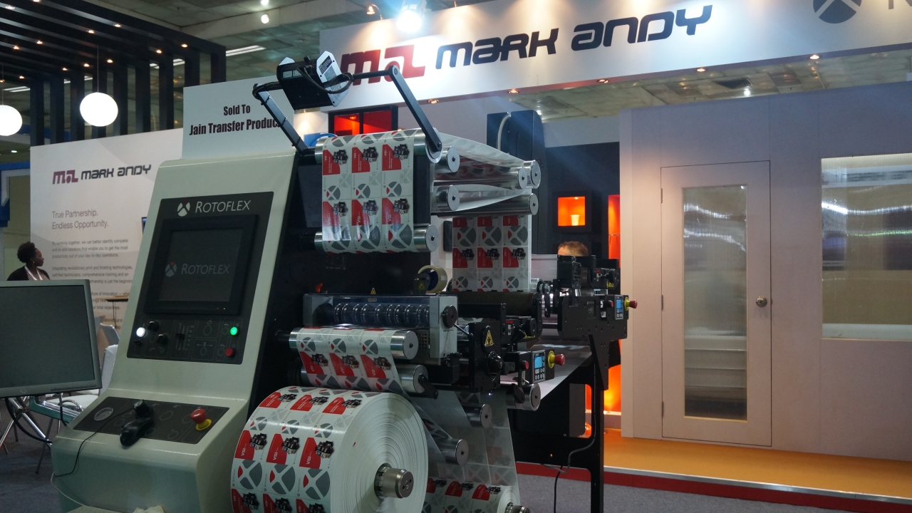 Rotoflex VSI 330 slitter rewinder at Labelexpo India