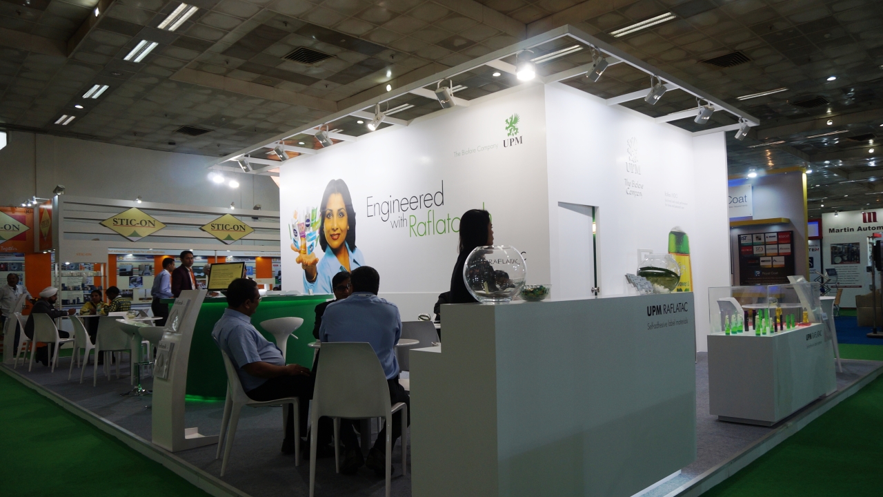 UPM Raflatac stand at Labelexpo india 2014