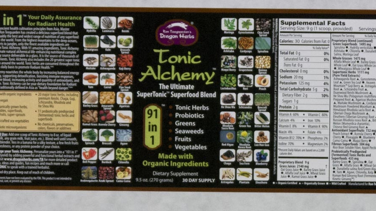 • Cellotape-Landmark, (Fremont, CA) took Best of Show for its Narrow Web entry with Ron Teeguarden's Dragon Herbs Tonic Alchemy Label • Cellotape-Landmark, (Fremont, CA) took Best of Show for its Narrow Web entry with Ron Teeguarden's Dragon Herbs Tonic Alchemy Label