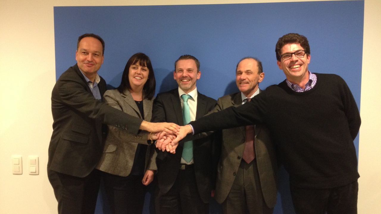 Representatives from FTA Europe's founding members, ATEF, ATF, ATIF, EFIA and EFTA-Benelux, seal their cooperation Representatives from FTA Europe's founding members, ATEF, ATF, ATIF, EFIA and EFTA-Benelux, seal their cooperation