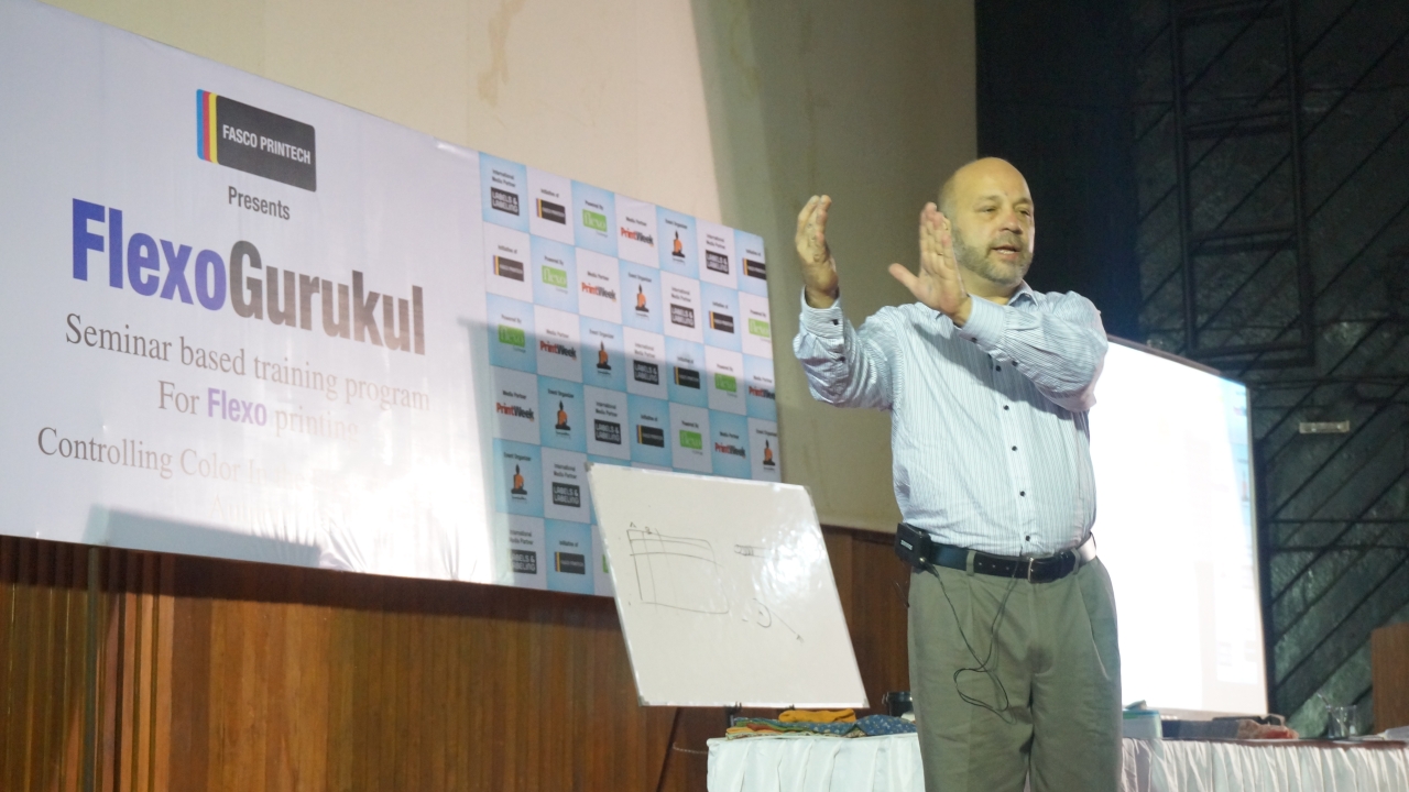 FlexoGurukul, a technical training session organized by Fasco Printech, saw Frank Burgos of FlexoExchange, spreading knowledge on controlling color in the flexo pressroom to the Indian market during its second session