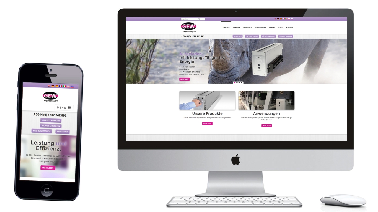 The new GEW website has been rewritten in French and German, and is also optimized for access through mobile devices The new GEW website has been rewritten in French and German, and is also optimized for access through mobile devices