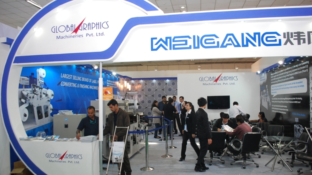 Global Graphics Weigang Machineries booth at Labelexpo India 2012