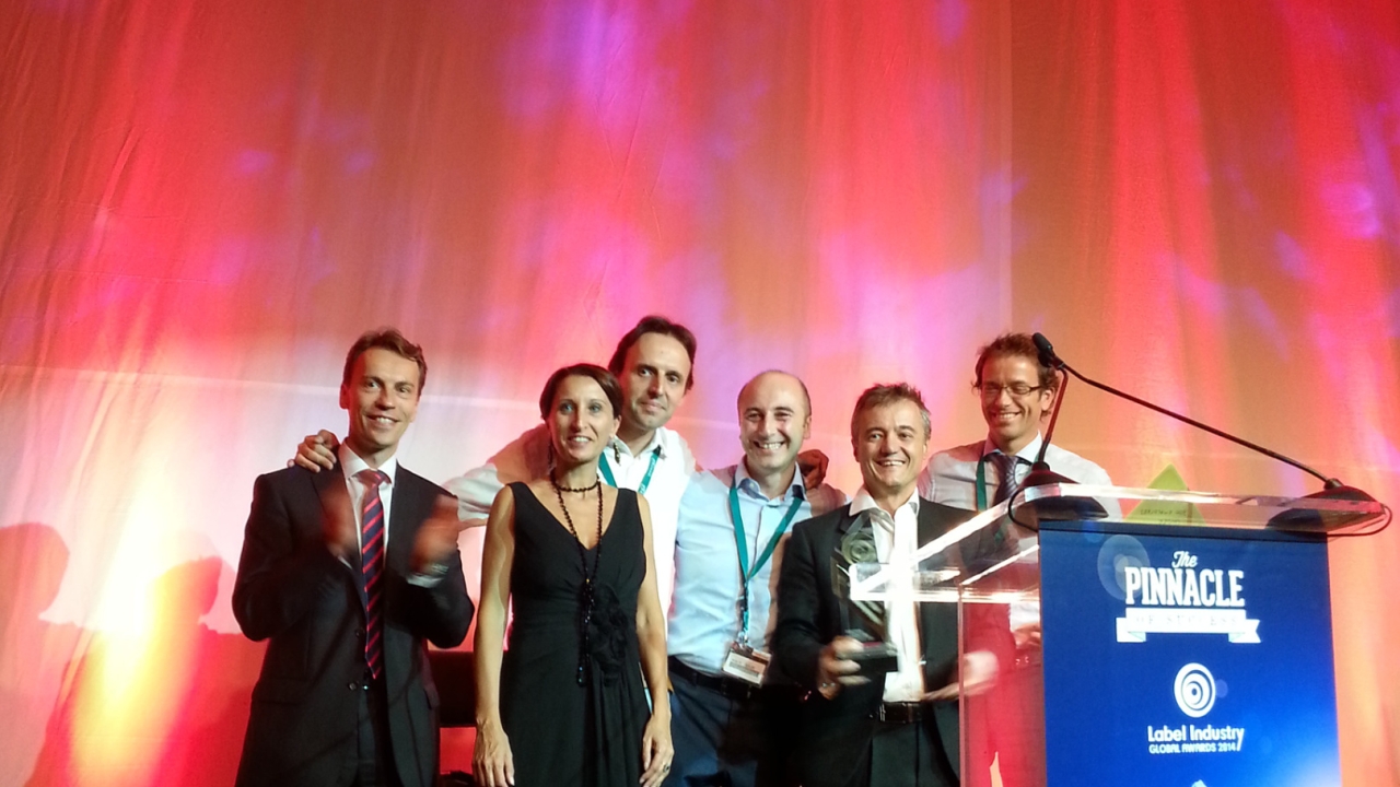 Nuova Gidue was named as joint winner, alongside Stephanos Karydakis, in the Award for Innovation (under 300 employees) in the Label Industry Global Awards 2014 competition, with the awards presented at a dinner and reception during Labelexpo Americas 2014