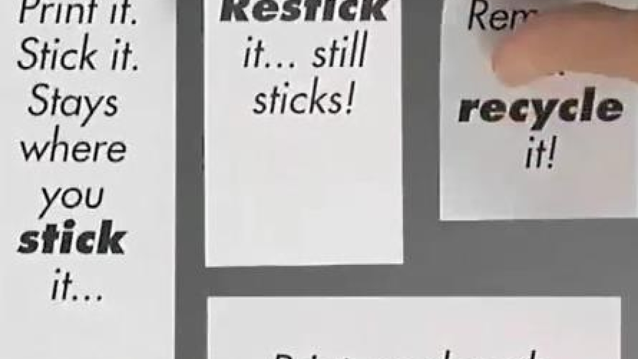 MAXStick is the world’s first liner-free, repositionable adhesive, direct thermal label MAXStick is the world’s first liner-free, repositionable adhesive, direct thermal label