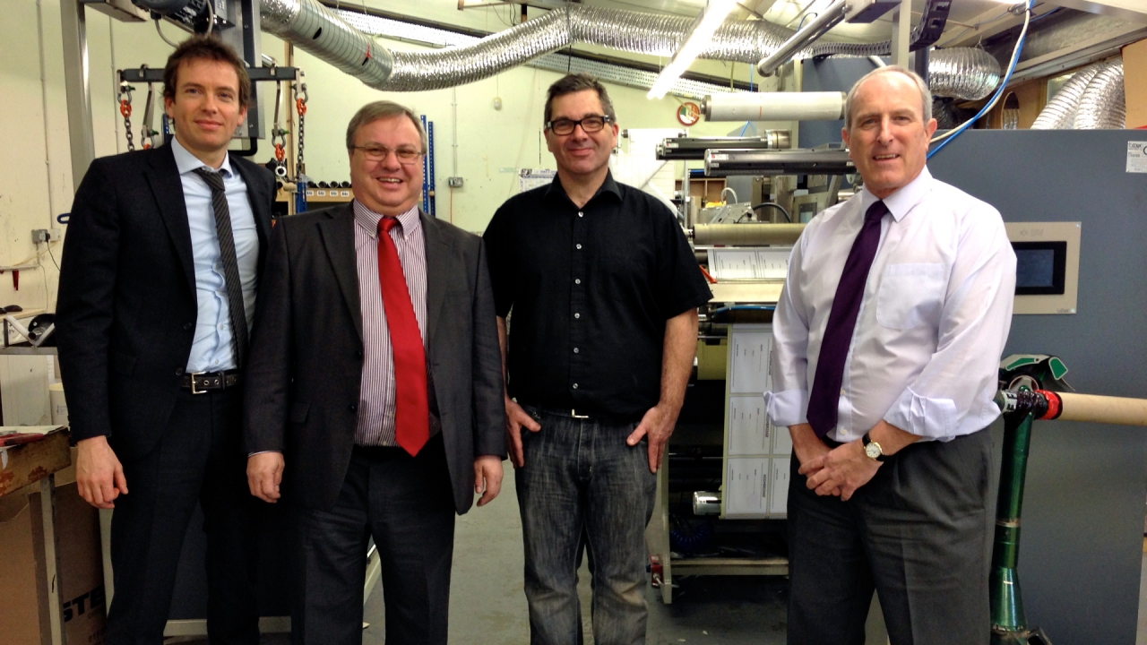 Pictured (from left): Giorgio Deliziosi, Nuova Gidue sales area manager; Keith Robson, Nuova Gidue UK distributor; Darren Warman, SLPP production director; and Reg Rudd, SLPP managing director Pictured (from left): Giorgio Deliziosi, Nuova Gidue sales area manager; Keith Robson, Nuova Gidue UK distributor; Darren Warman, SLPP production director; and Reg Rudd, SLPP managing director