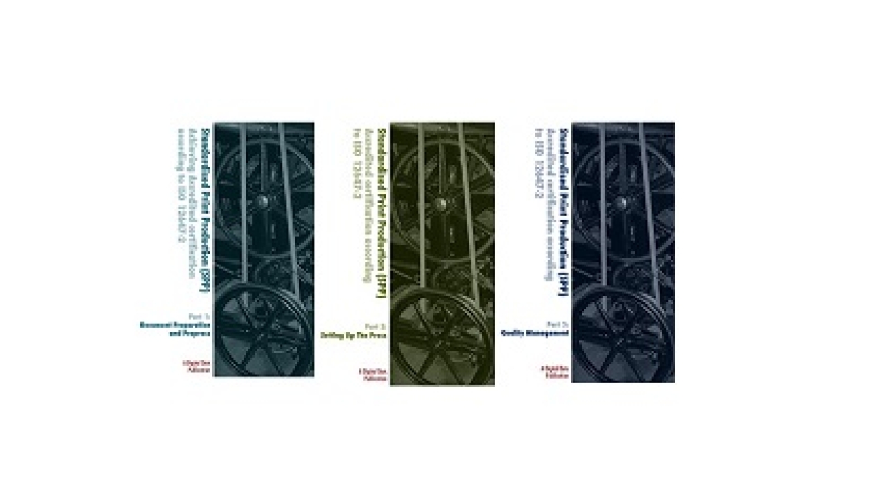 Three of the four Standardised Print Production guides Three of the four Standardised Print Production guides