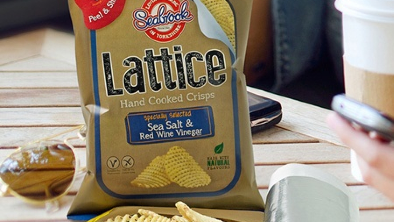 Macfarlane Labels has introduced Reseal-it labeling system to Seabrook Lattice crisp packaging