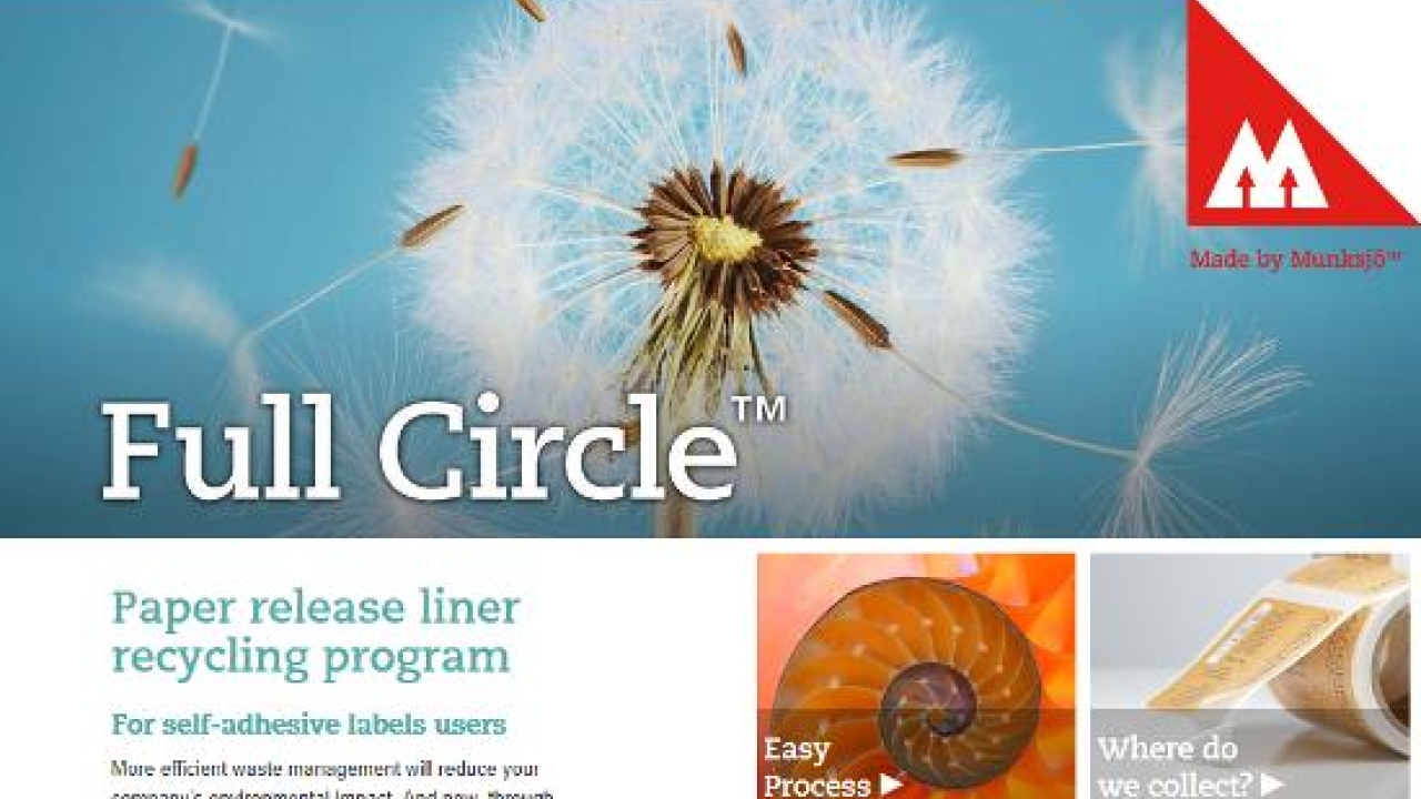 Munksjö has launched a website offering easy access to the company’s paper liner recycling program, Full Circle Munksjö has launched a website offering easy access to the company’s paper liner recycling program, Full Circle