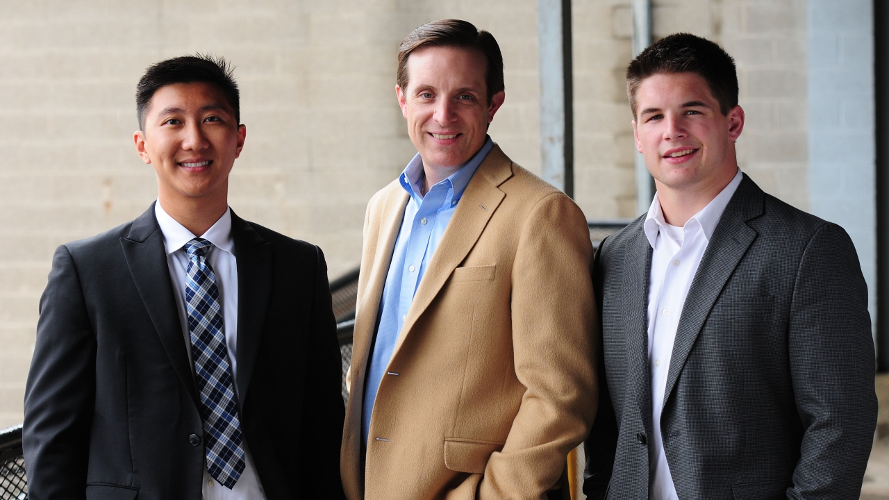 From left: Curtis Chu, an Auxo Investment Partners associate; Jeff Helminski; Kanon Dan, an Auxo Investment Partners analyst