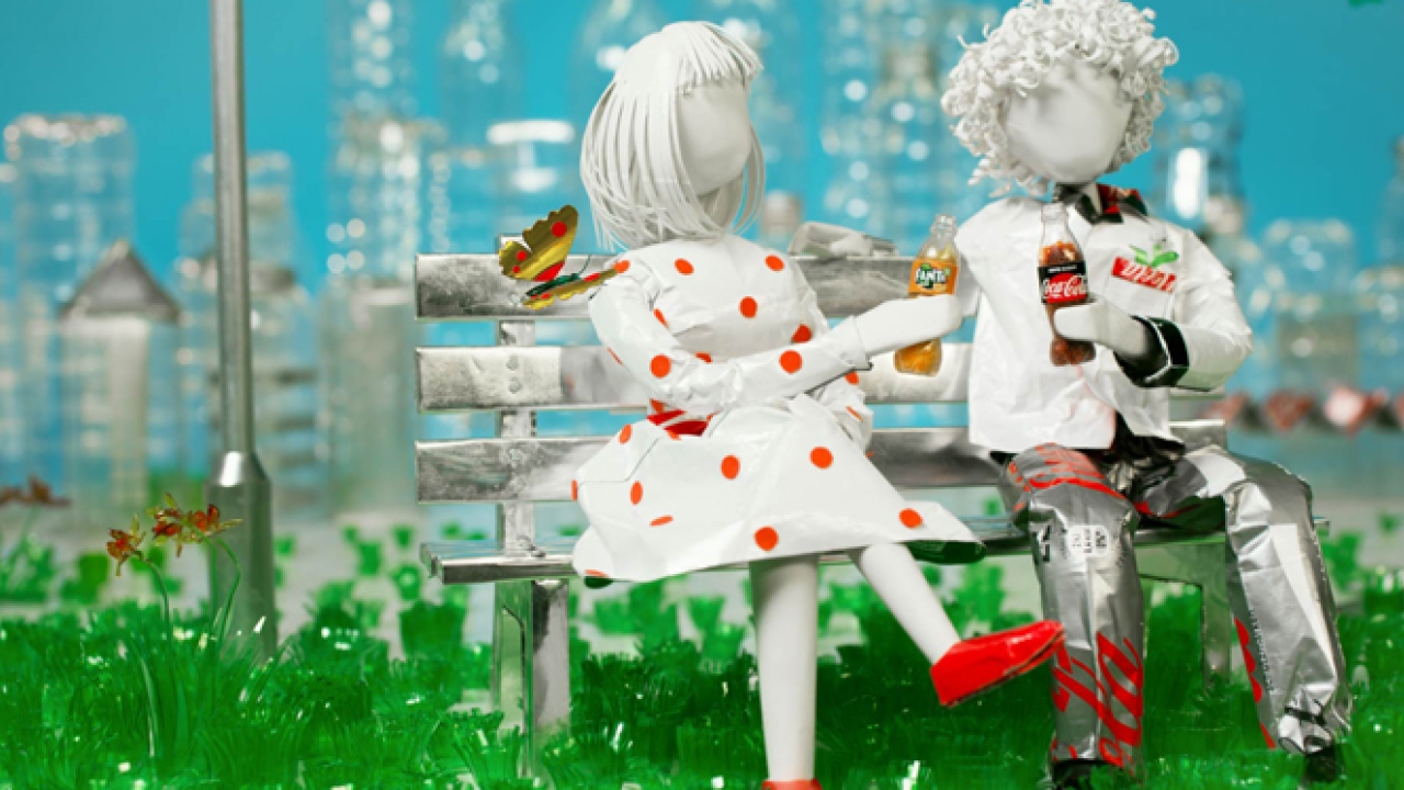 Coca-Cola Great Britain has created its first ever ad made entirely out of 100 percent recyclable packaging, with the hand-crafted stop-motion film the company’s first sustainability focused advert designed to encourage recycling Coca-Cola Great Britain has created its first ever ad made entirely out of 100 percent recyclable packaging, with the hand-crafted stop-motion film the company’s first sustainability focused advert designed to encourage recycling