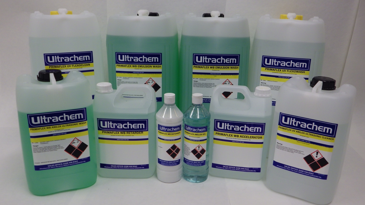 Ultrachem has reviewed and extended its entire flexo ink, coatings and washes range