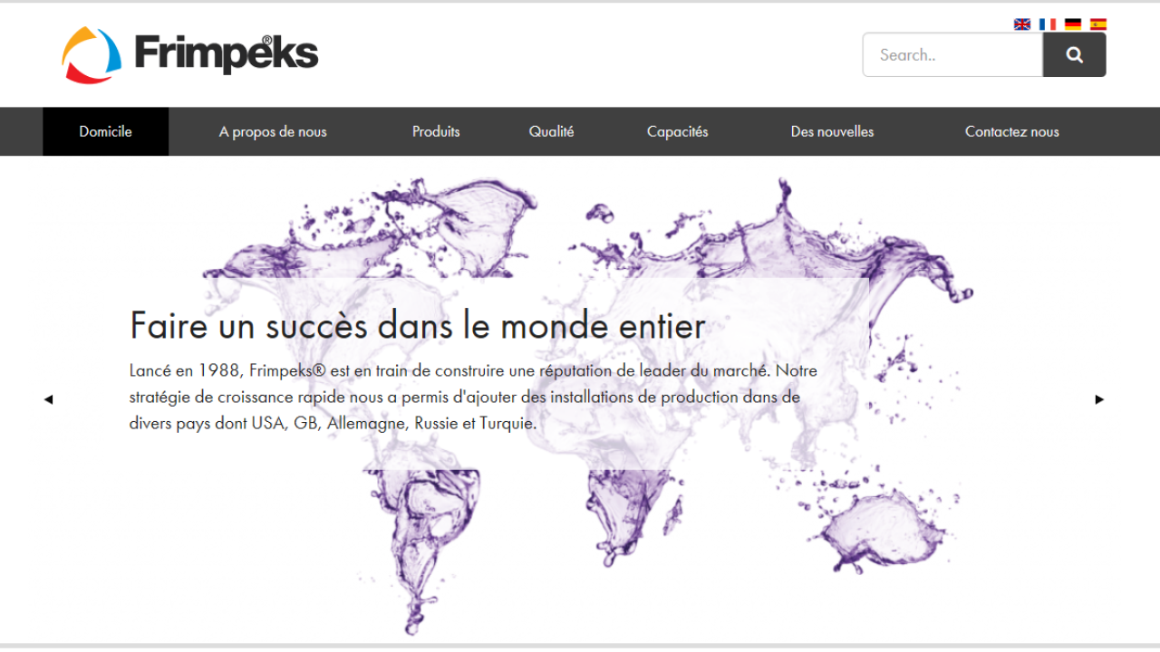 Frimpeks has added a French version of its website, complementing its existing online presence in English, German and Spanish