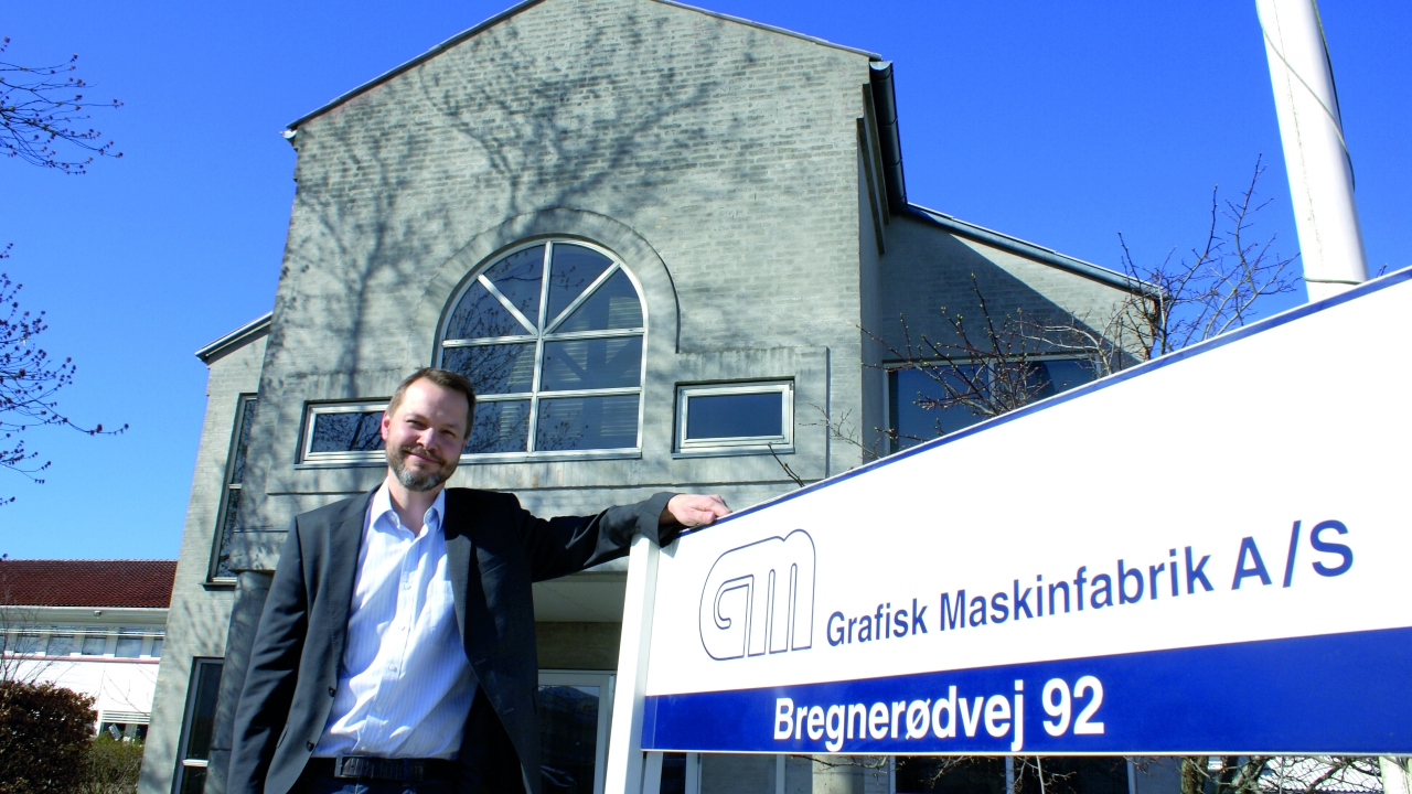 GM CEO Uffe Nielsen outside the company’s headquarters in Copenhagen