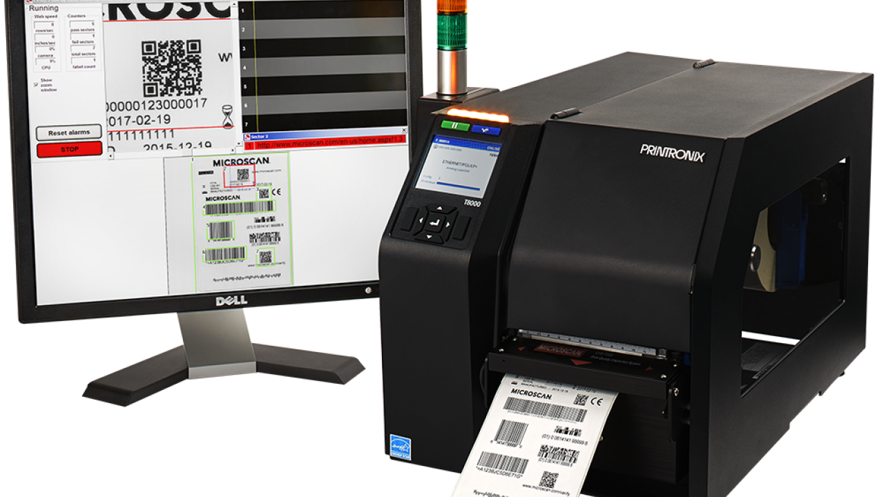 Microscan has released a model of its LVS-7510 Print Quality Inspection System as a fully-integrated system within Printronix brand thermal label printers