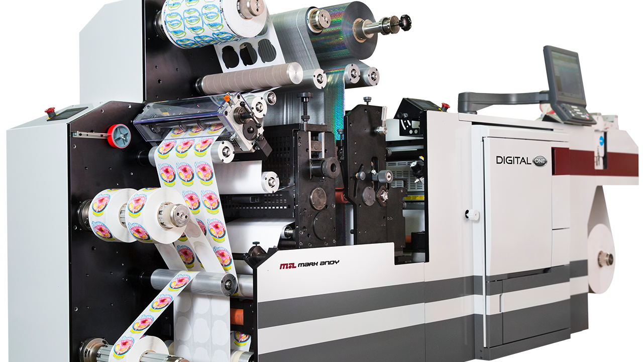 Digital One is an entry-level, small footprint dry toner label press featuring in-line converting and finishing, flexo decoration and digital print Digital One is an entry-level, small footprint dry toner label press featuring in-line converting and finishing, flexo decoration and digital print