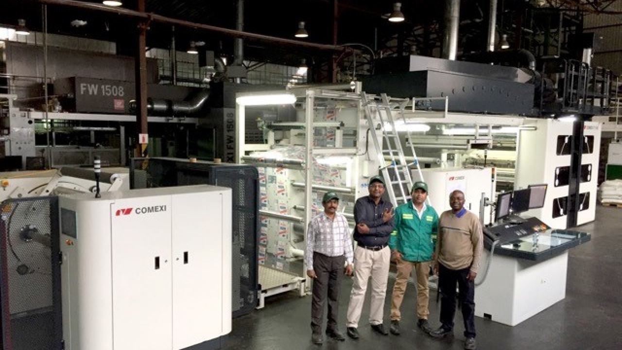 Natpak, a packaging printer in Harare, Zimbabwe, has installed an 8-color Comexi F2 MB CI flexo press