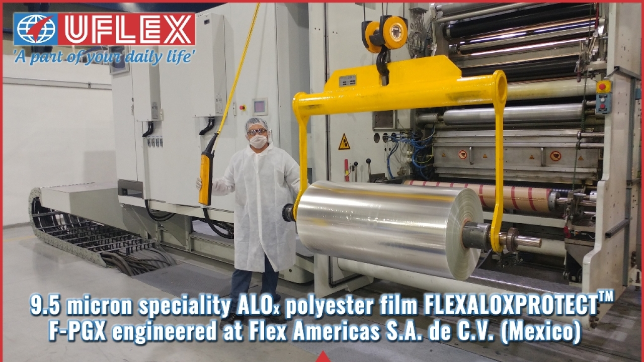 Uflex engineers thinnest PET ALOx film