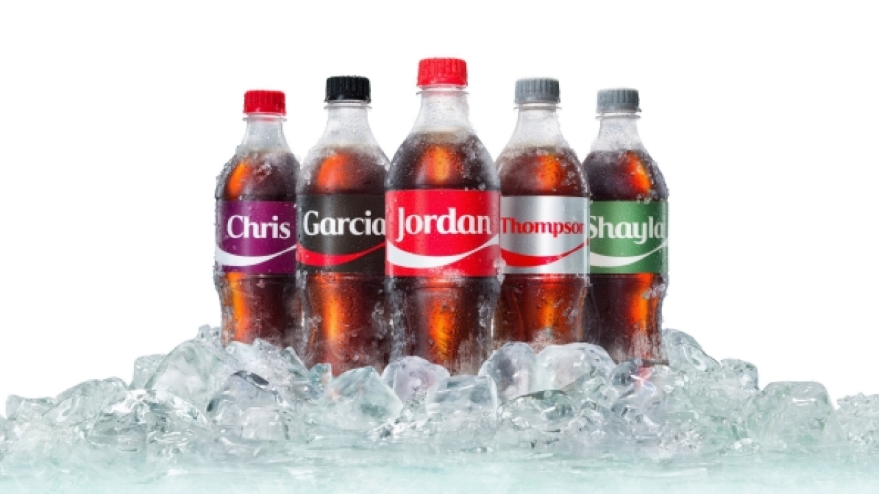 The 2017 campaign, updated to ‘Share an Ice Cold Coke’, will see more names and product choices available to US consumers The 2017 campaign, updated to ‘Share an Ice Cold Coke’, will see more names and product choices available to US consumers