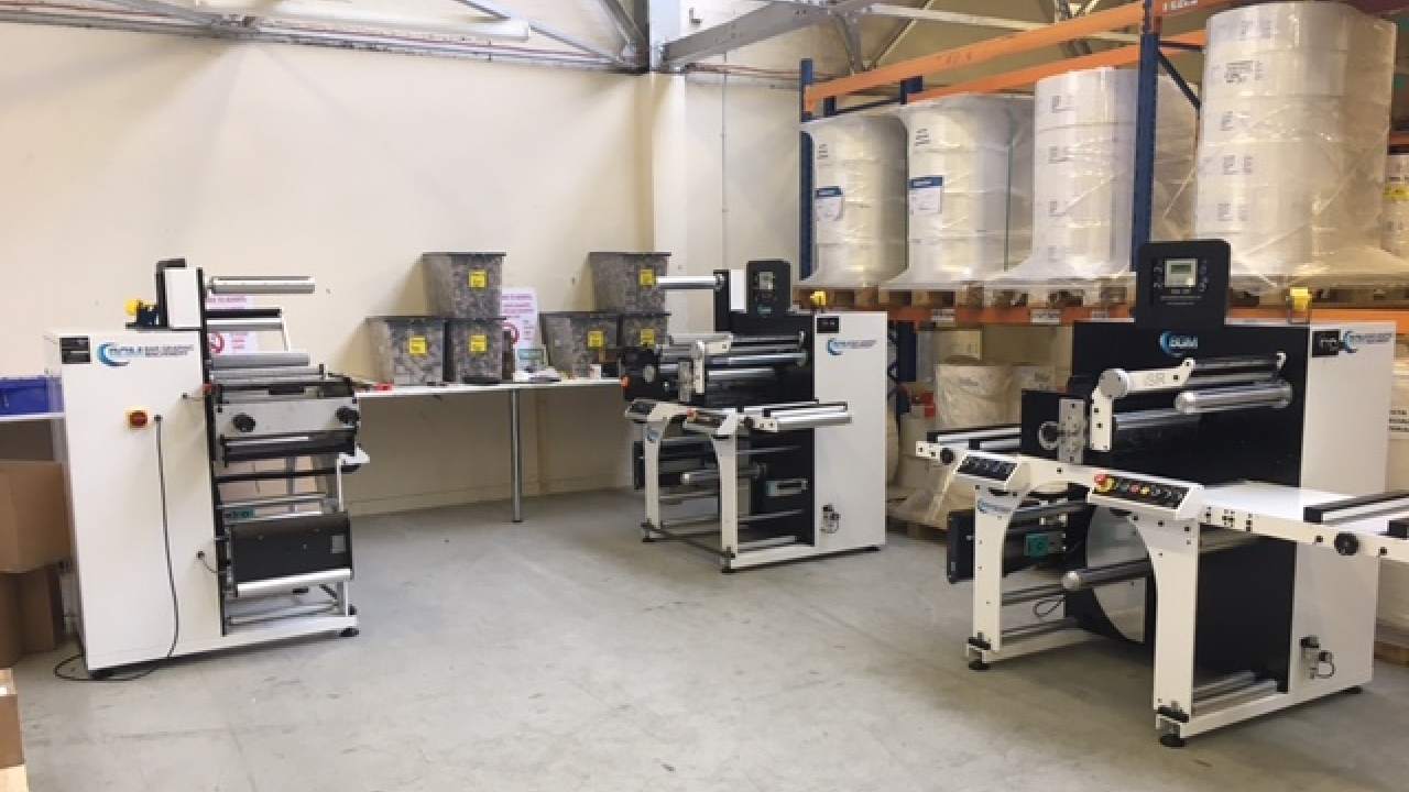 Labelaid has invested in two more BGM Elite eDSR Easy Load die-cutting machines together with BGM's new 410 iSR label inspection slitter rewinder.