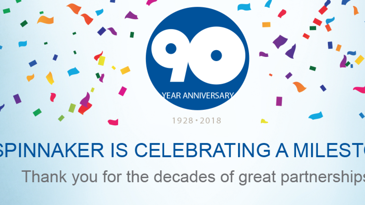 Spinnaker Coating is celebrating its 90th anniversary in 2018
