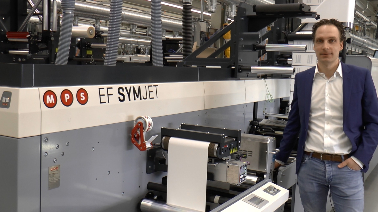 Vincent Belksma, general manager at EDNN, with his company's MPS EF Symjet hybrid press line