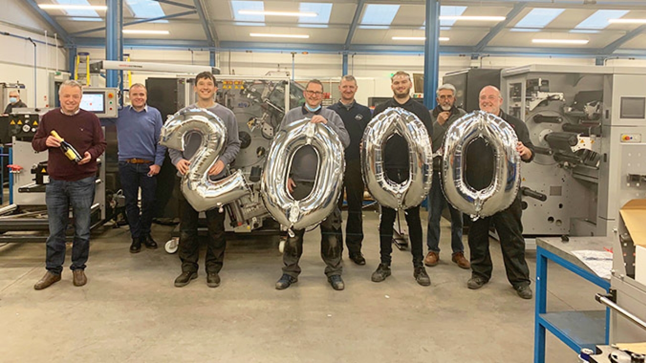 A B Graphic International (ABG) has reached a milestone in the global supply of its finishing machines by installing the 2000th Vectra turret rewinder at Cleveland, Ohio-based Omni Systems