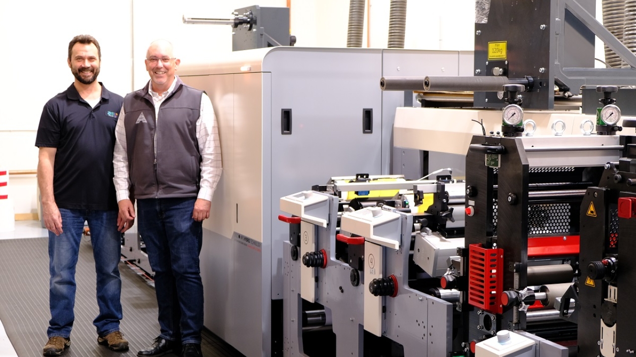Dan Cook and Travis Pollard of ASL Print FX with the company's new MPS EF Symjet ASL Print FX installs MPS EF Symjet