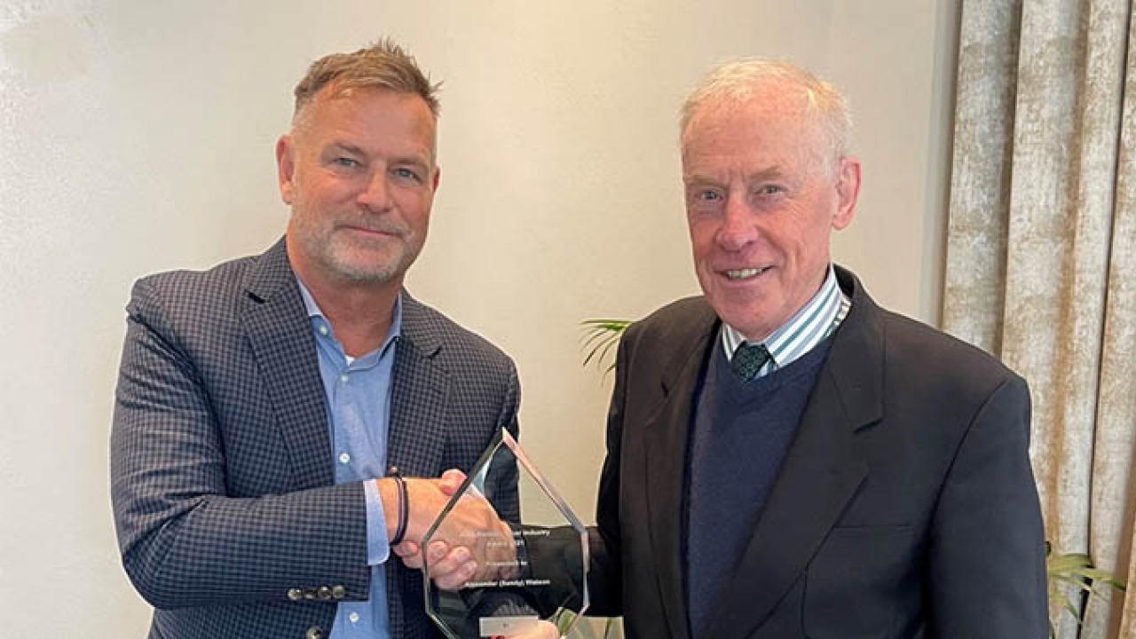 Alexander Watson Associates (AWA) has awarded Alexander Watson, founder of AWA, with the annual AWA Release Liner Industry Leadership Award