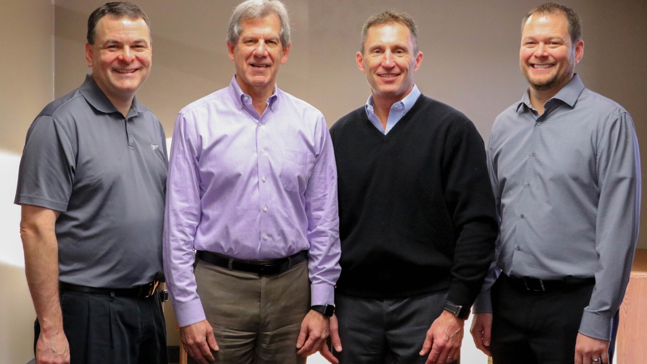 (L to R): Todd Roach (co-owner), Charlie Westling (chairman of board), Scott Hieptas (CEO), Eric Roach (co-owner) 