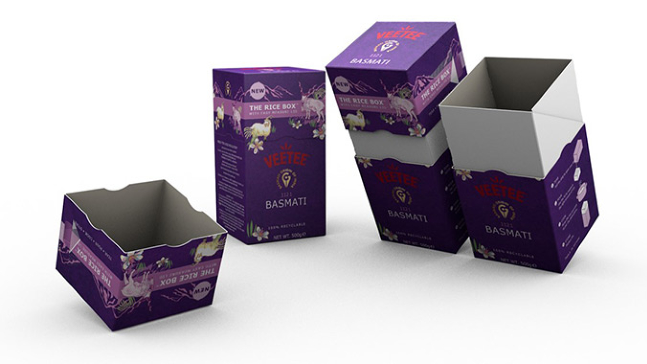 DS Smith has partnered with Veetee to create a fully recyclable rice box packaging with the aim of removing over 50 tons of problem plastic from the UK market