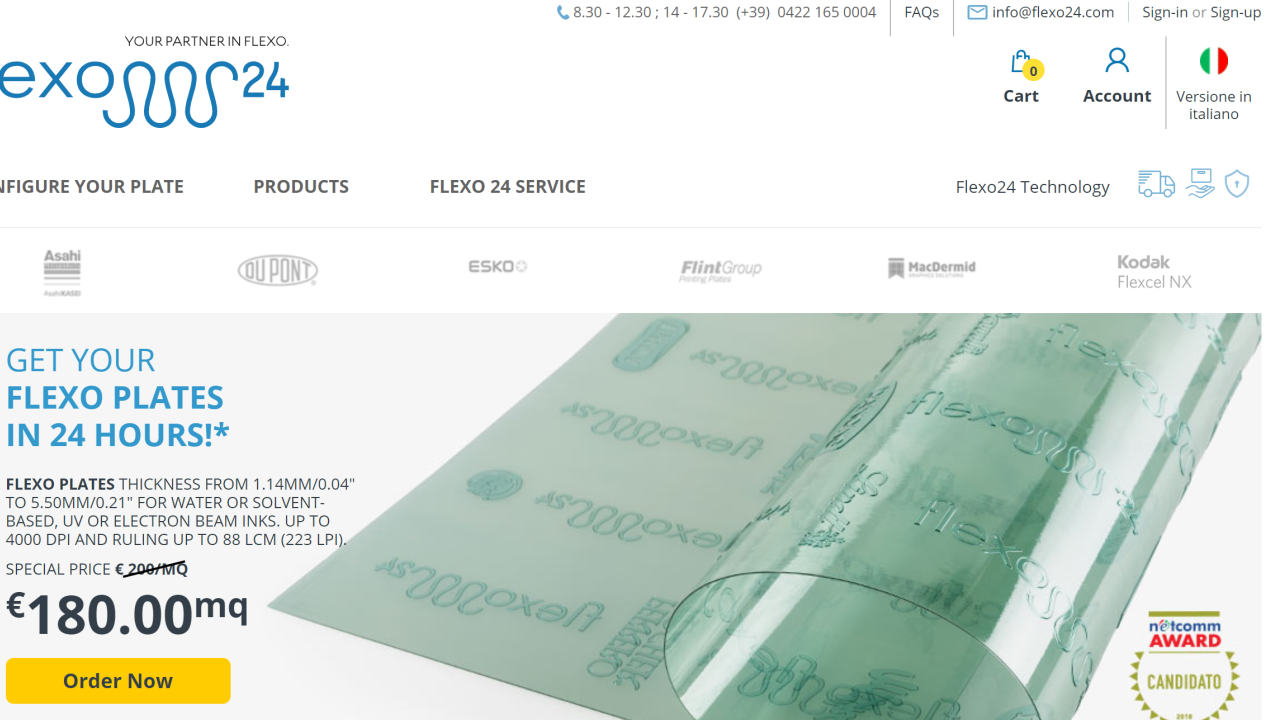 Flexo 24 claims itself as the first online flexo service available around the clock to manufacture digitally imaged photopolymer plates for flexo printing Flexo 24 claims itself as the first online flexo service available around the clock to manufacture digitally imaged photopolymer plates for flexo printing