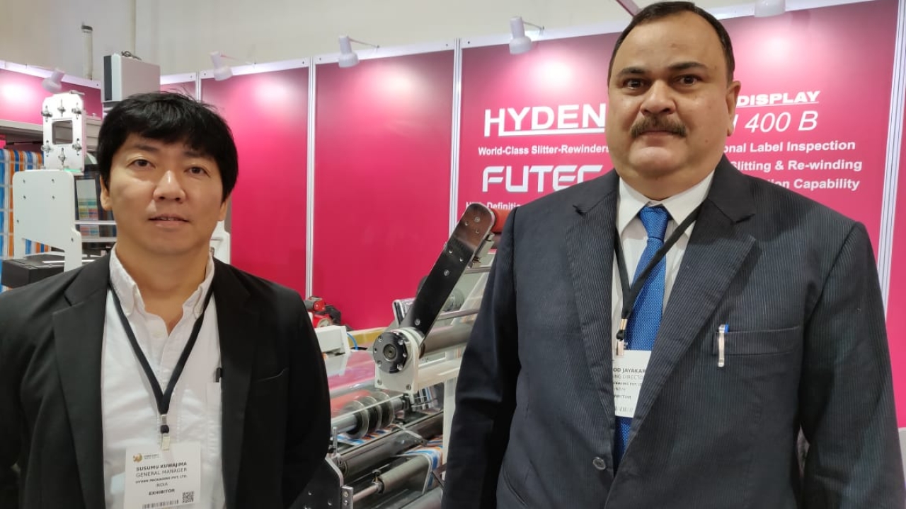 Futec and Hyden representatives at Labelexpo India 2018