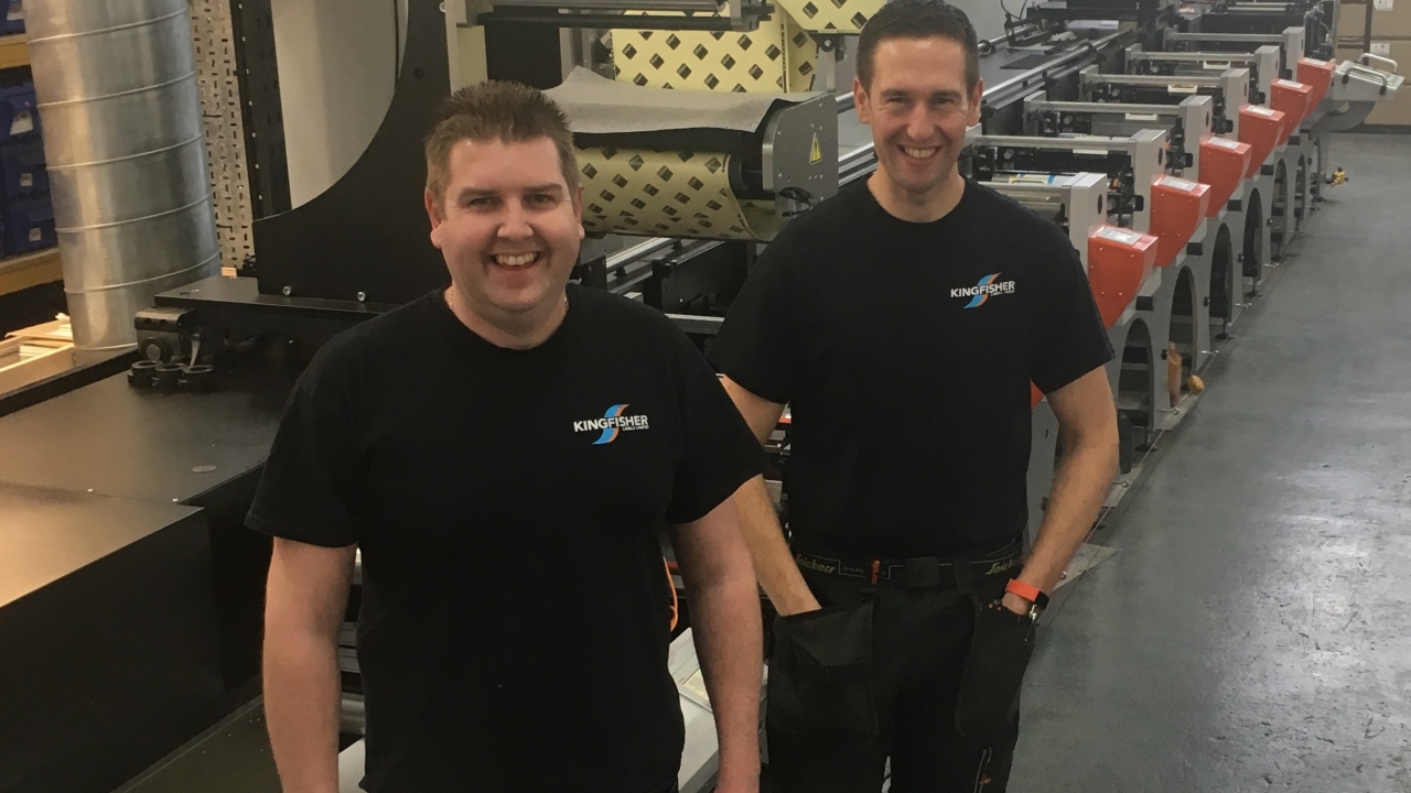 Left to right: Karl Jackson, production director and Stephen Kerley, production supervisor, Kingfisher Labels