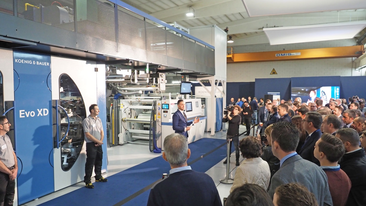 Koenig & Bauer Flexotecnica recently hosted an open house for customers at its plant in Tavazzano near Milan