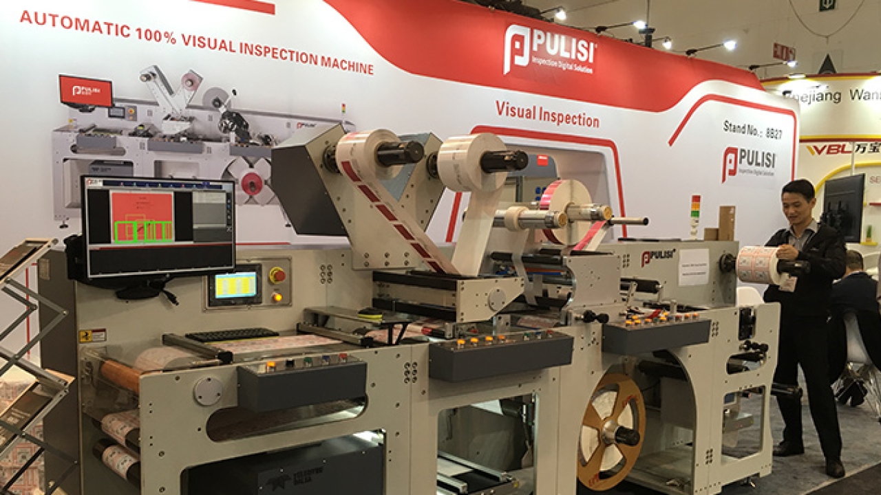 Pulisi debuted its latest AIMPR-350S inspection rewinder system at Labelexpo Europe 2019
