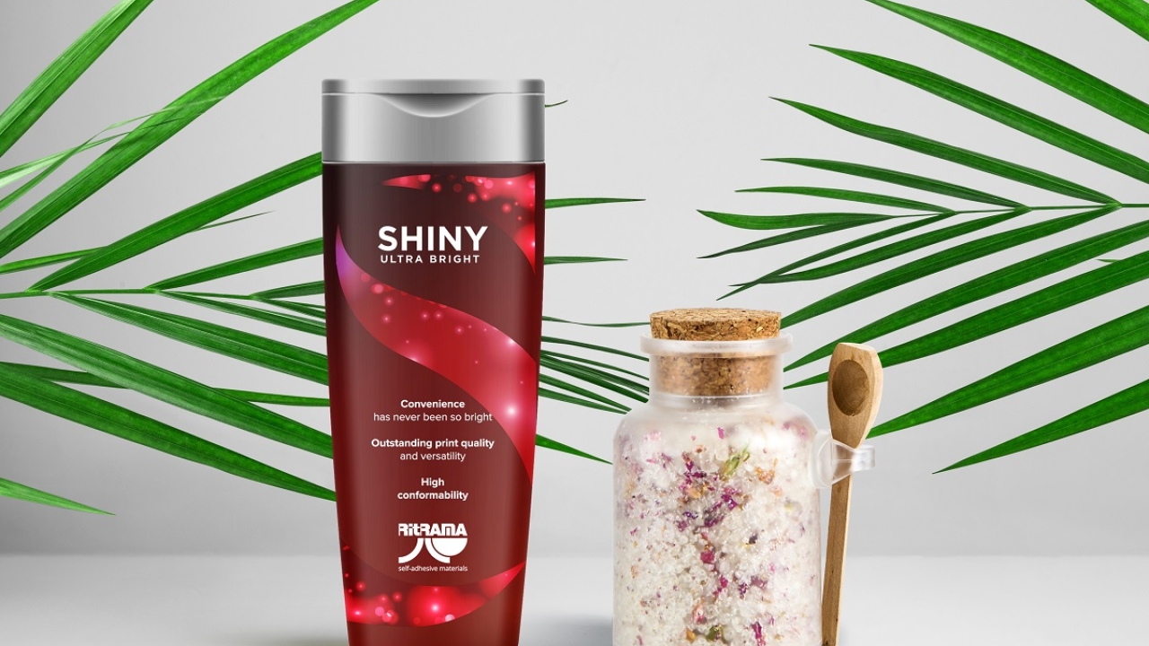 Shiny has been tested for print compatibility using the most common printing techniques (UV typography, UV screen printing, UV flexo, gravure, hot and cold stamping) and with different types of inks Ritrama launches metallic polyethylene film for high visual impact labels
