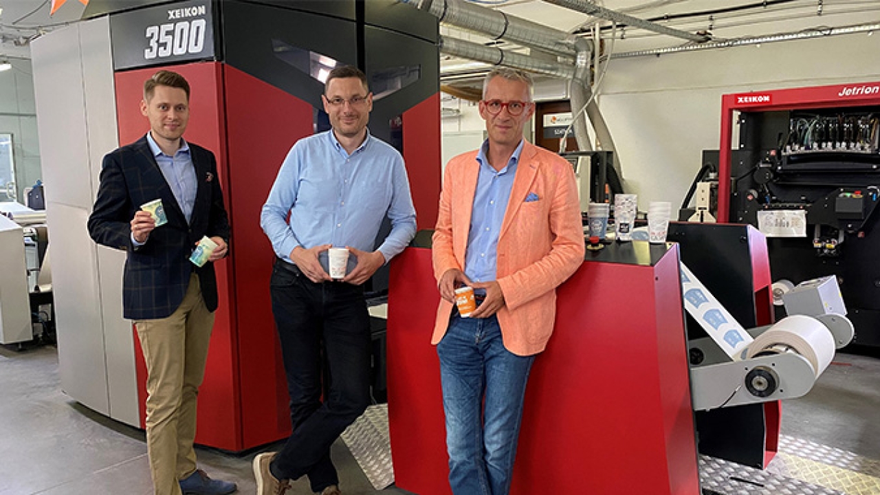 Labo Print has invested in Xeikon 3500 digital press to diversify its capabilities by adding paper cup production to its portfolio Labo Print has invested in Xeikon 3500 digital press to diversify its capabilities by adding paper cup production to its portfolio