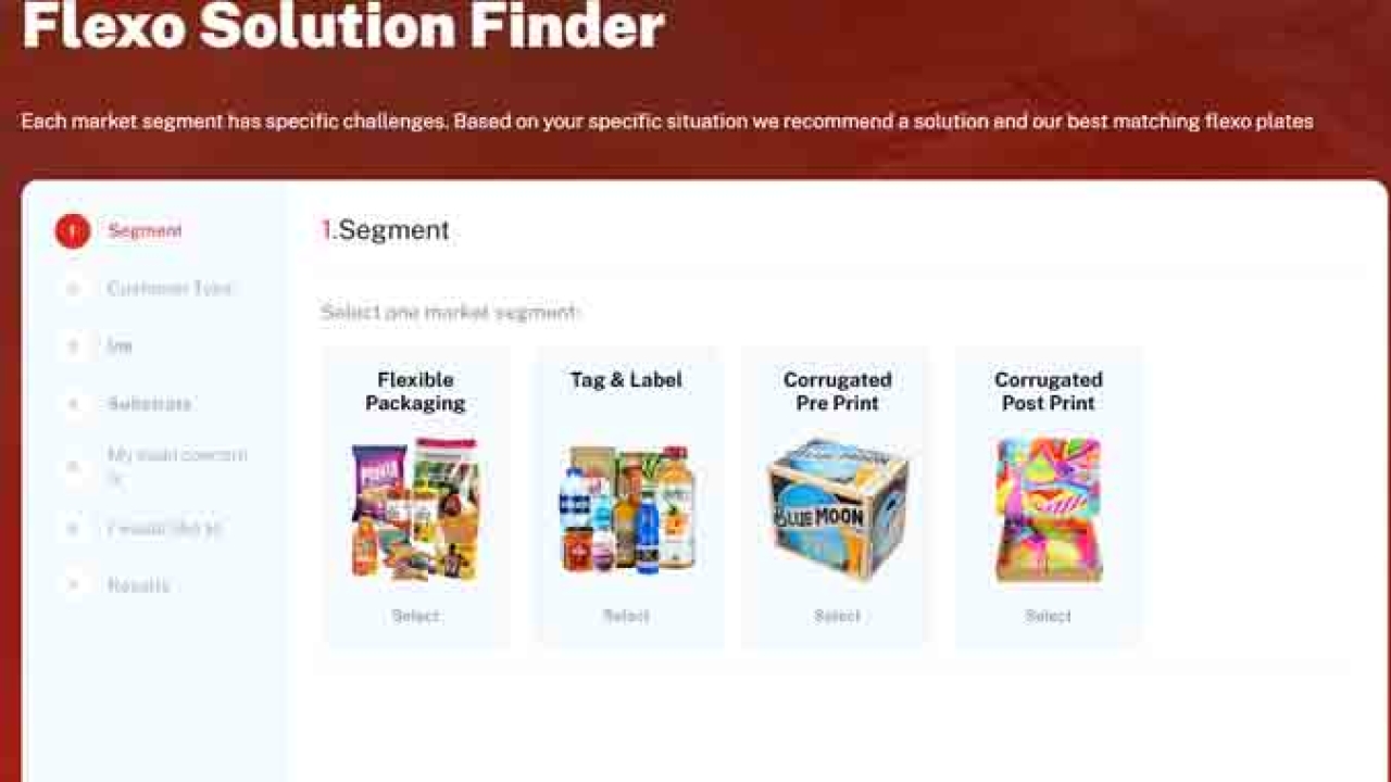 XSYS has launched Flexo Solution Finder, an online tool to help printers and platemakers find solutions to optimize production 