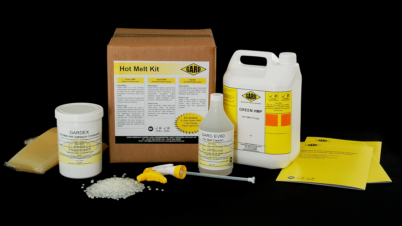 Gard Chemicals, a specialist manufacturer of adhesive cleaners and release agents for both hot and cold glues to the food, drink, packaging and associated industries, has developed a technologically advanced range of industry approved chemicals to prevent unwanted adhesion and make cleaning easier