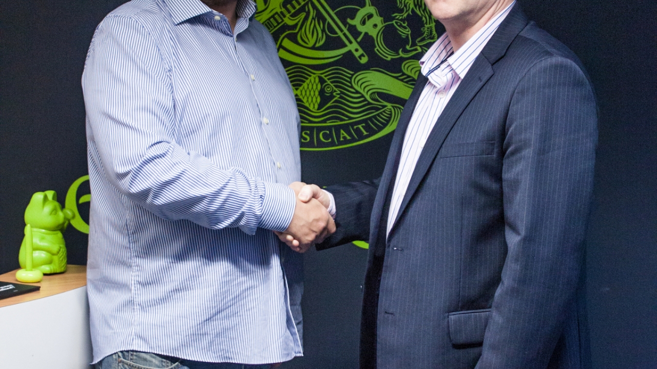 Pictured: Peter Aldous, creative services director at Elmwood, and Will Hearn, technical sales for GMG Color Ltd Pictured: Peter Aldous, creative services director at Elmwood, and Will Hearn, technical sales for GMG Color Ltd