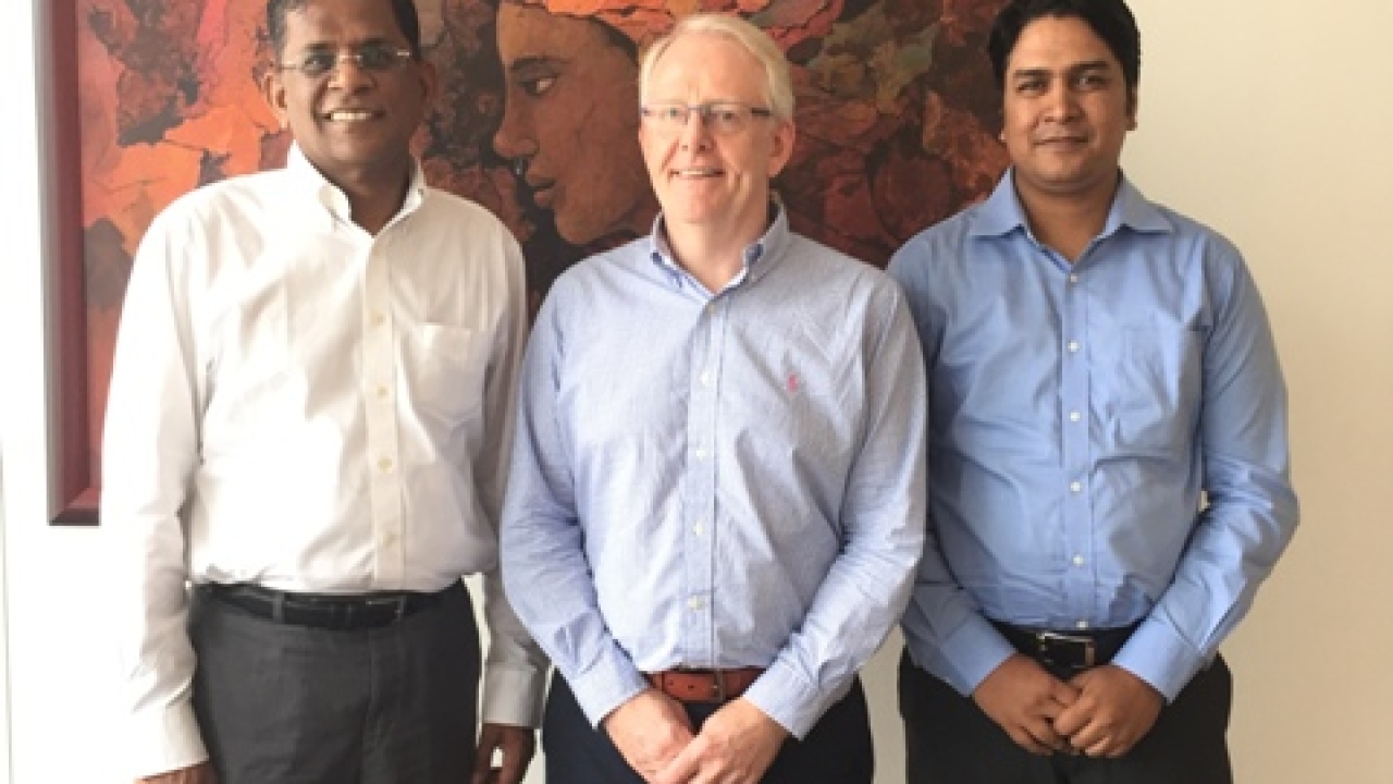 L-R: M Ram Ramasamy, chief operating officer, Essel; John Winderam, general manager, Esko; Rafiq Shaikh, sales manager, Esko