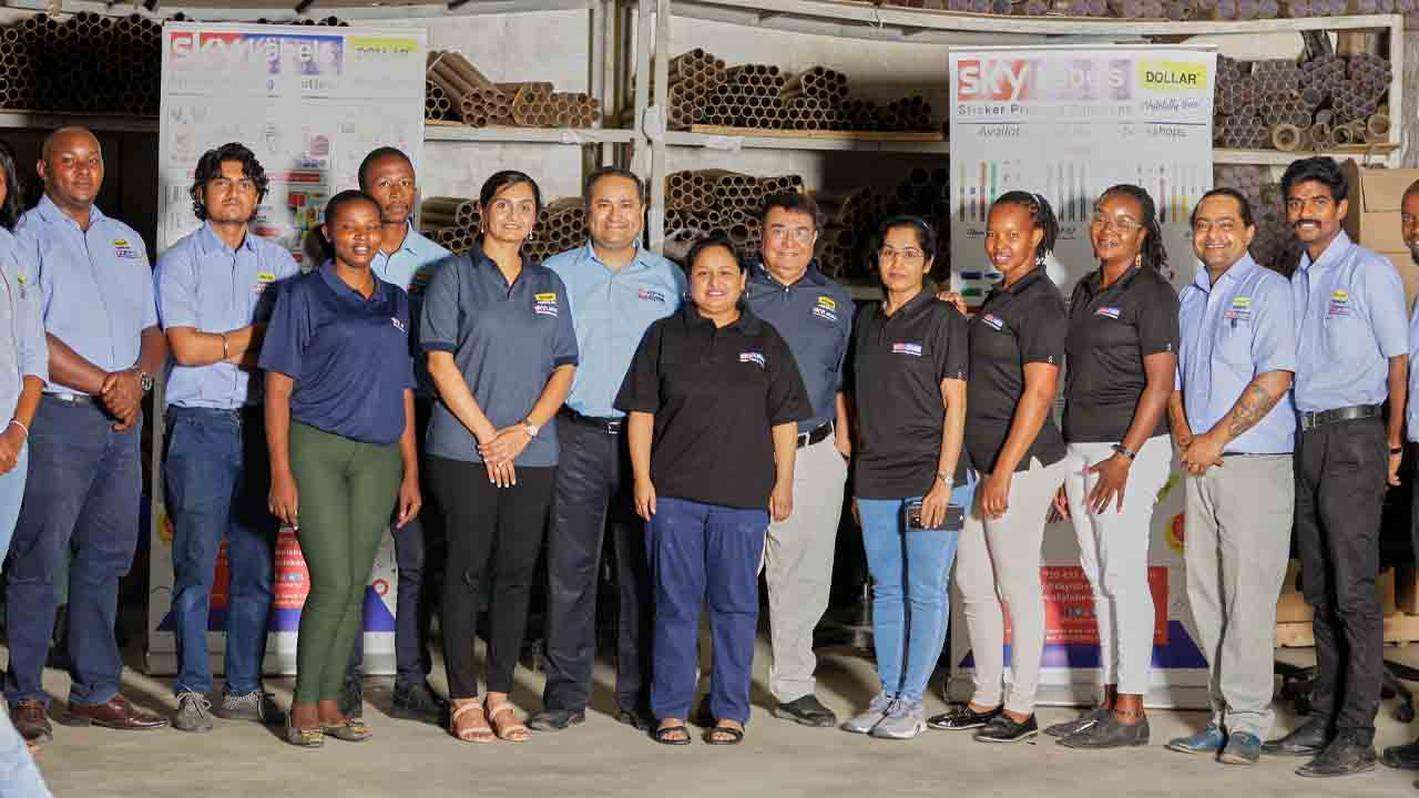 Sky Labels team at its factory in Nairobi, Kenya