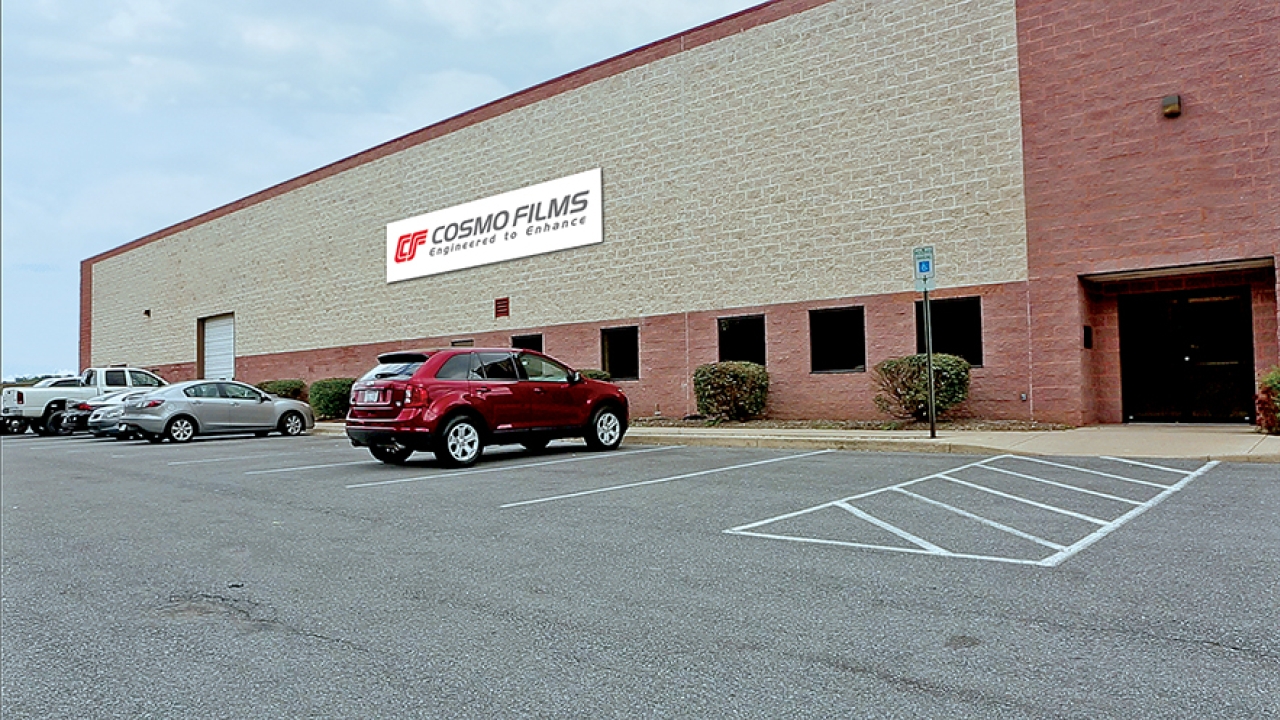 Cosmo Films has invested one million USD in capacity expansion and a facility upgrade at its Western Maryland Parkway site in Hagerstown, Maryland