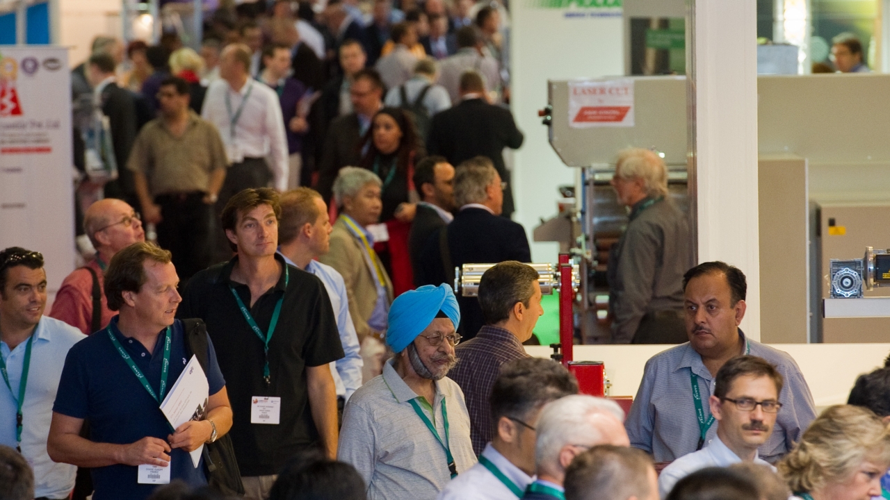 Busy aisle at Labelexpo Europe 2011