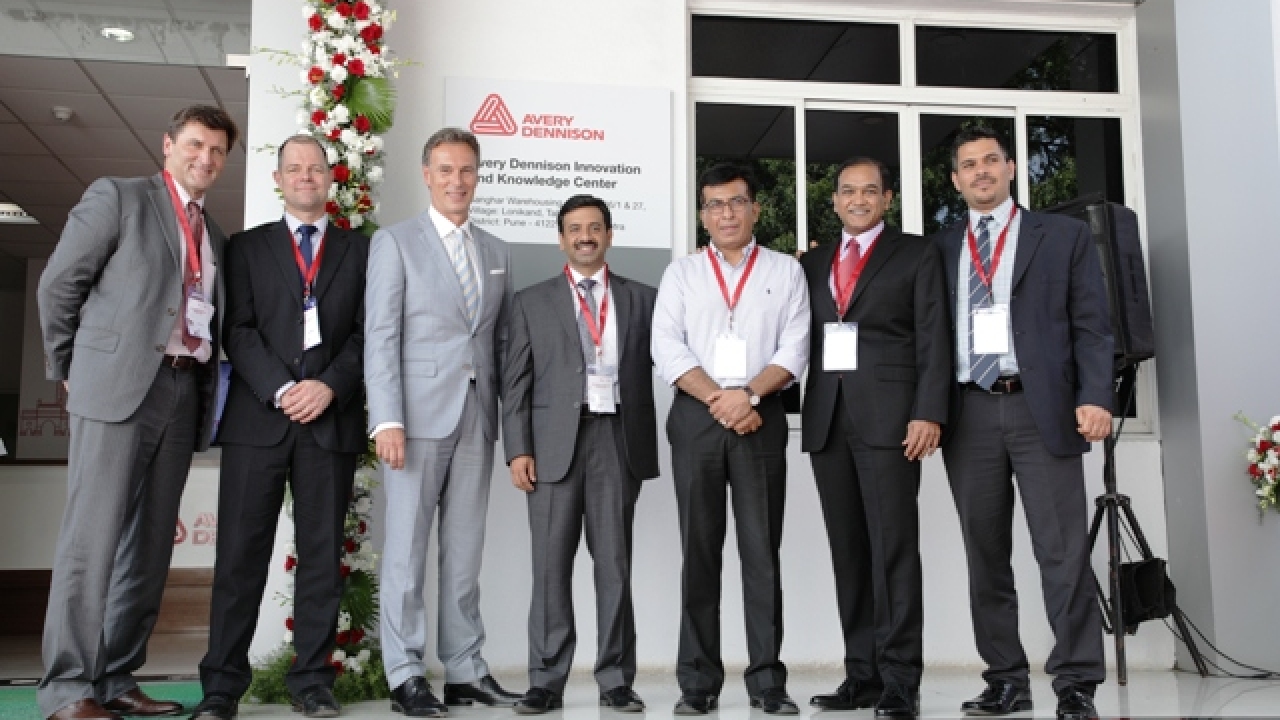 L to R: Roland Simon; Darren Milligan; Georges Gravanis; Pankaj Bhardwaj; Sailesh Kapur; Anil Sharma and Hassan Hussein Rmaile from Avery Dennison