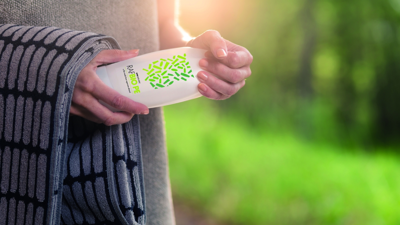 RafBio PE85 contains more than 80 percent renewable plant-based raw material RafBio PE85 contains more than 80 percent renewable plant-based raw material